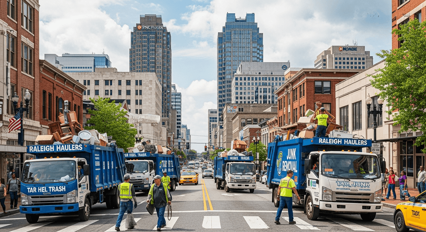 Raleigh city junk removal scene